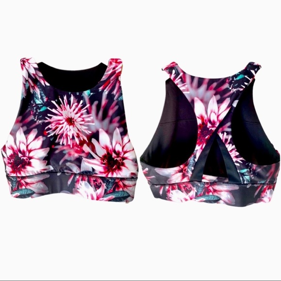 NWT KYODAN Sports Bra Floral Athletic Workout Running Yoga Activewear Gym XS - Picture 7 of 15
